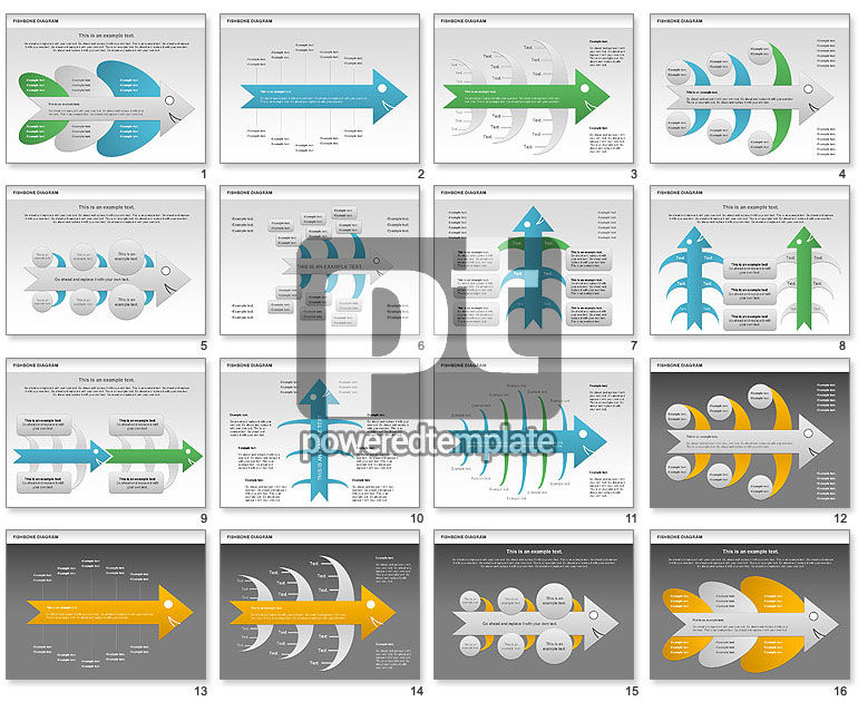 Diagrama colorido del Fishbone