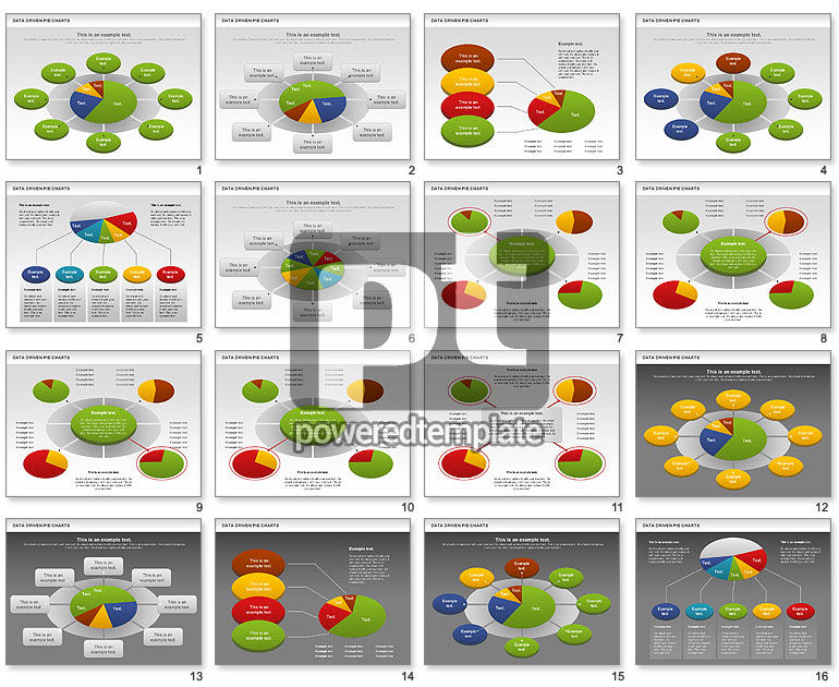 Data-driven cirkeldiagrammen set