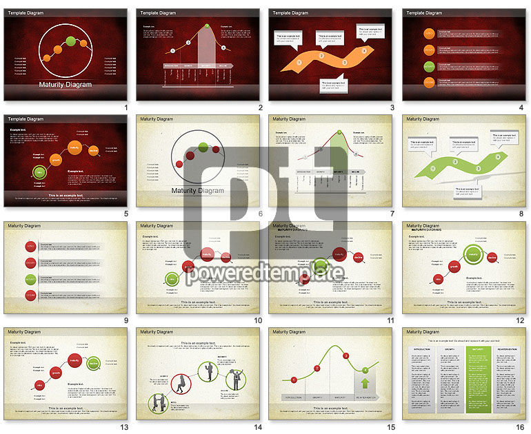 성숙도 PowerPoint 다이어그램