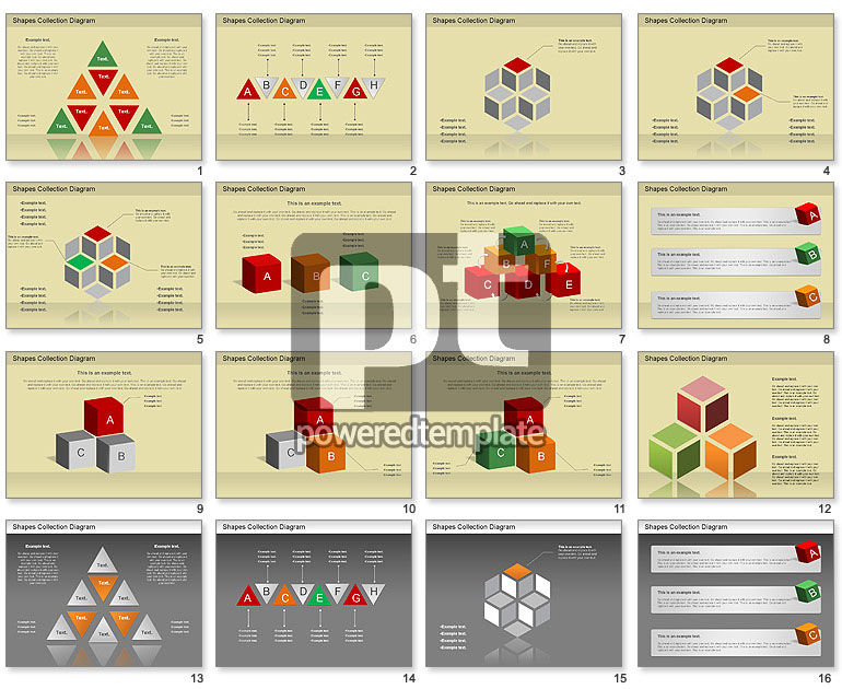 Triangles e formas de quadrados