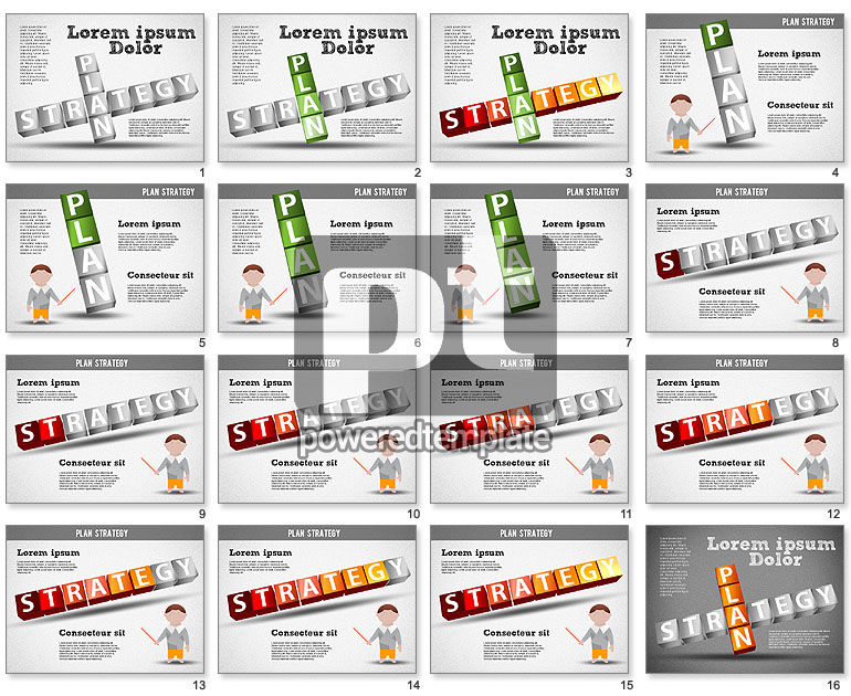 Strategy e palavras cruzadas de planejamento