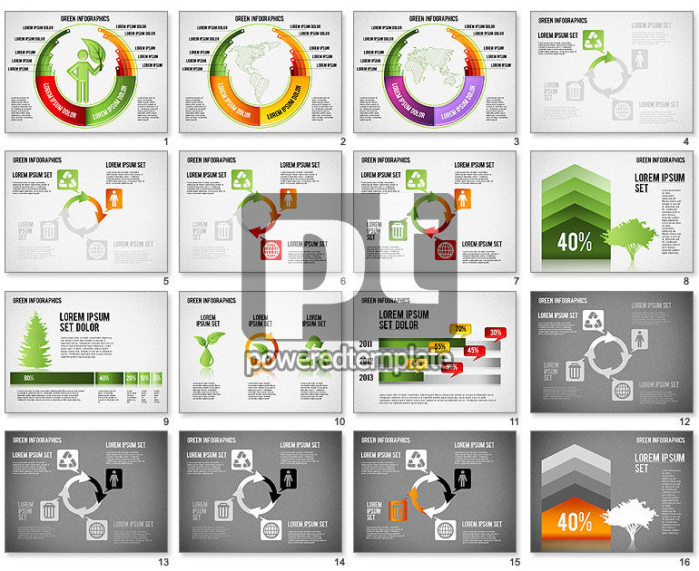 환경 친화적 인 infographics