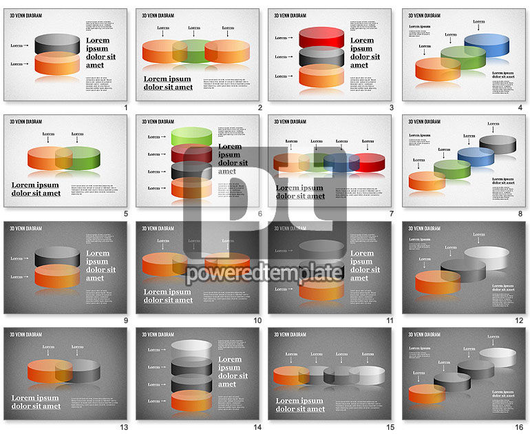 Transparente diagrama colorido venn