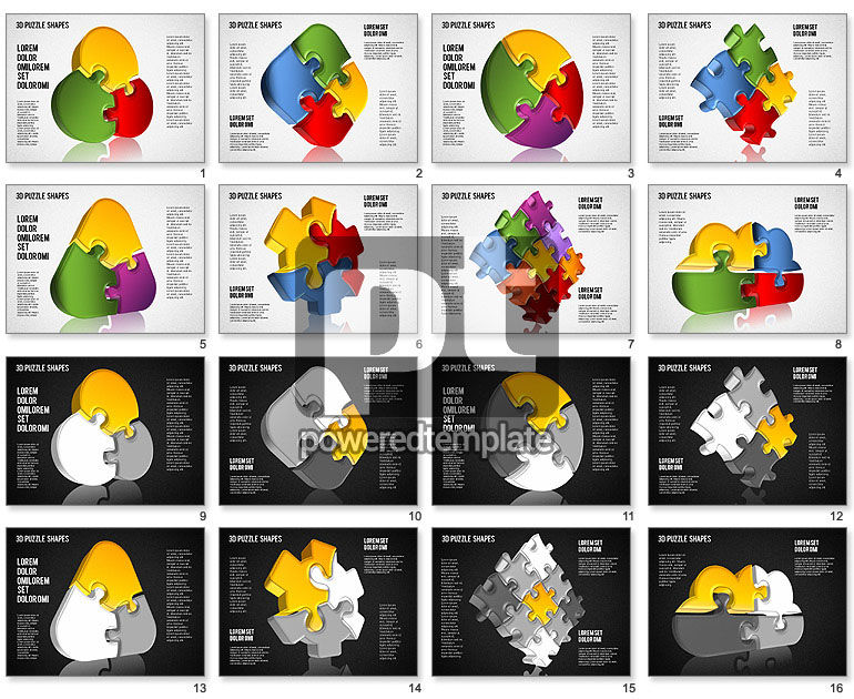 Formes de puzzle 3d