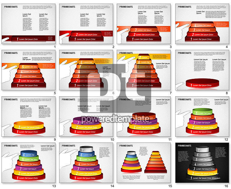 Caja de herramientas de capas de pirámide