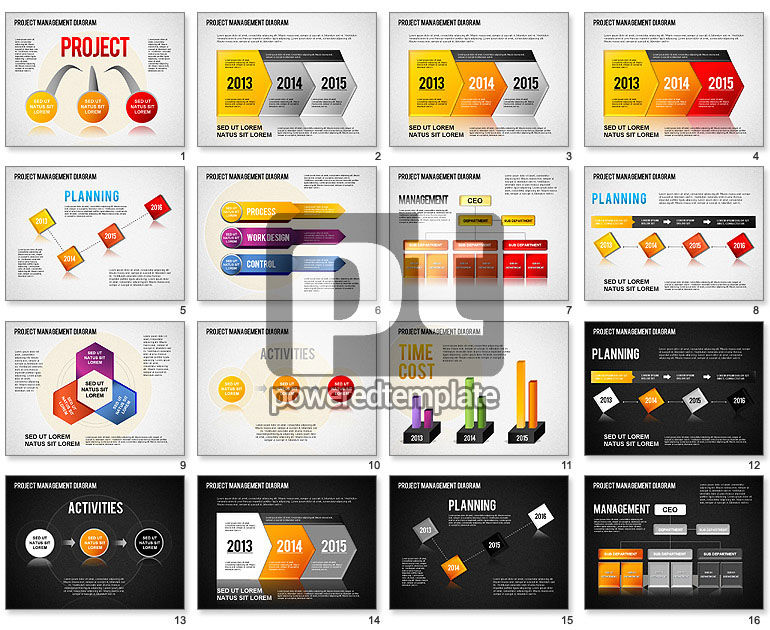 Projektmanagement-Diagramm