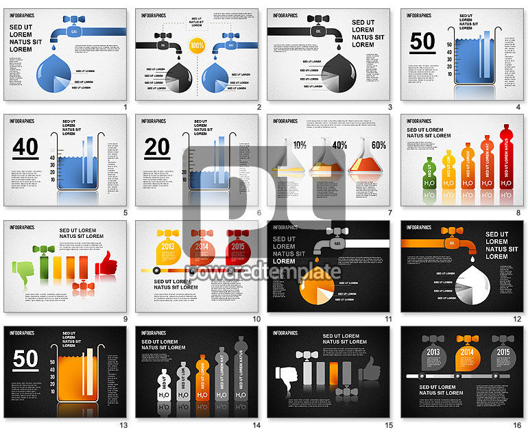 Infografica di petrolio e gas