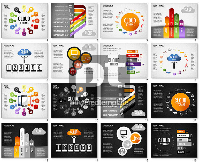 Cloud-Speicher-Infografiken