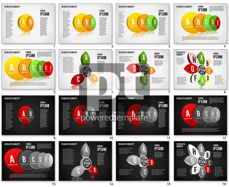 Concepto de objetos 3D