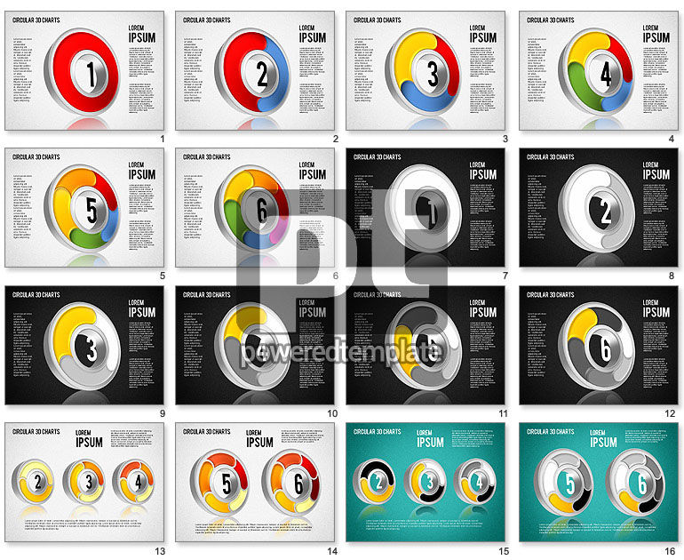 Circular 3D Charts