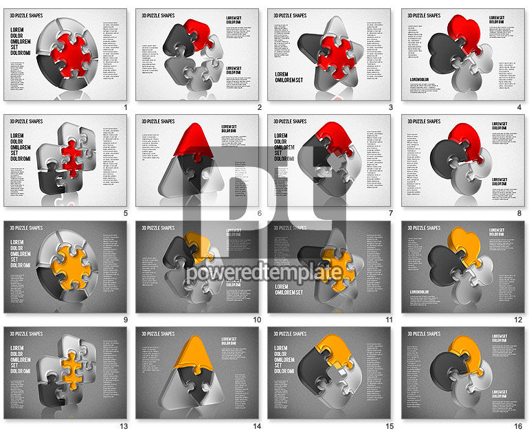 Puzzel vormen 3d