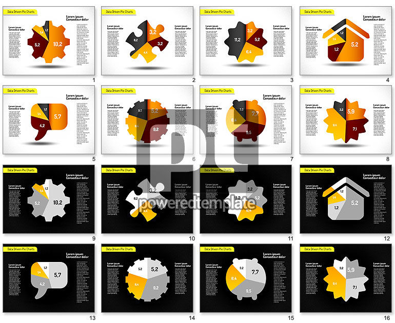 Gráficos de tarta creativa (controlados por datos)