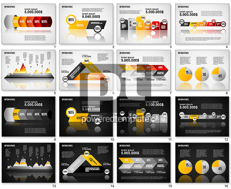 Raccolta di grafico Infografica