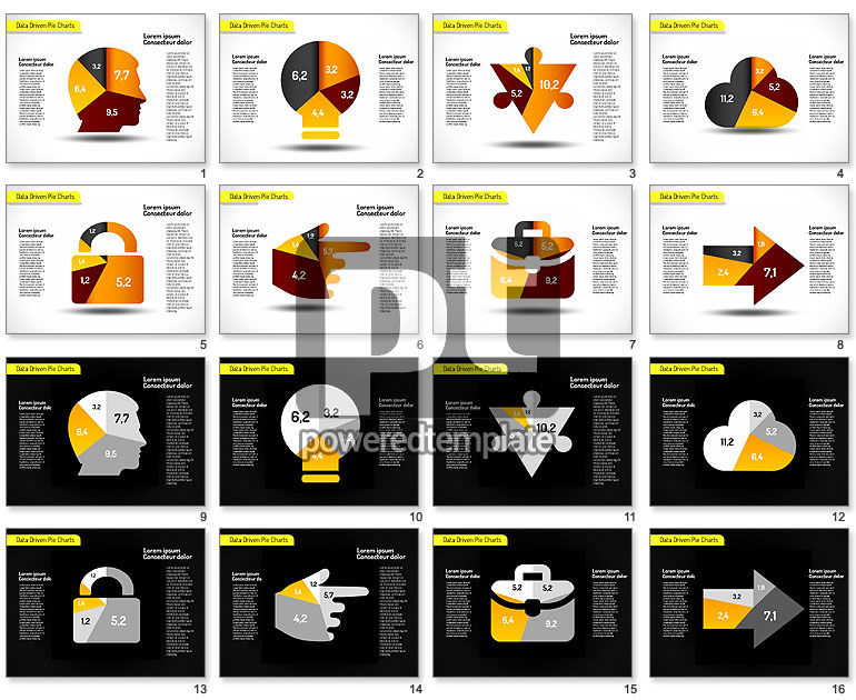 Diagramas de empanadas creativas (impulsados ​​por datos)