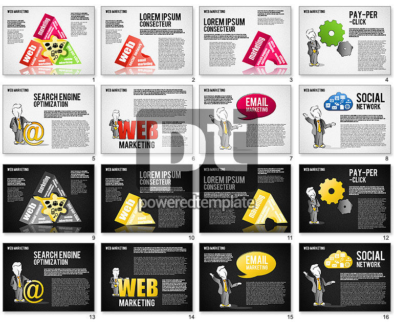 Web diagrama de marketing