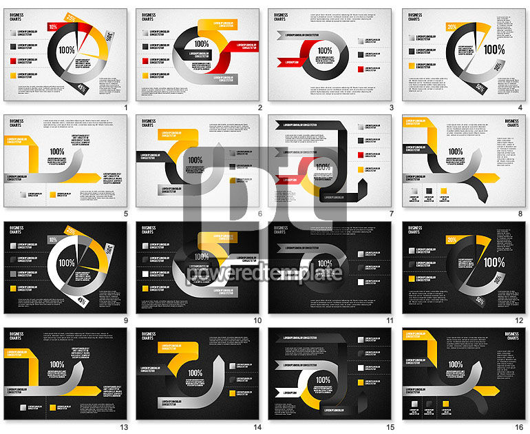 Chart Pie dal nastro colorato