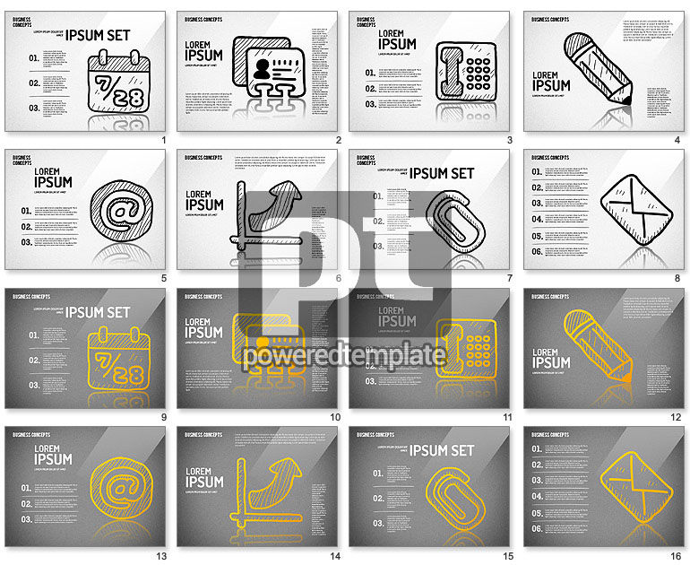 Forme in stile Sketch Set