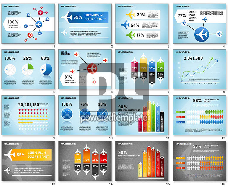 Infografía de aviones