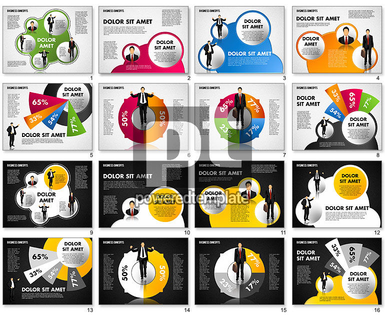 Business-Illustrationen mit Silhouetten