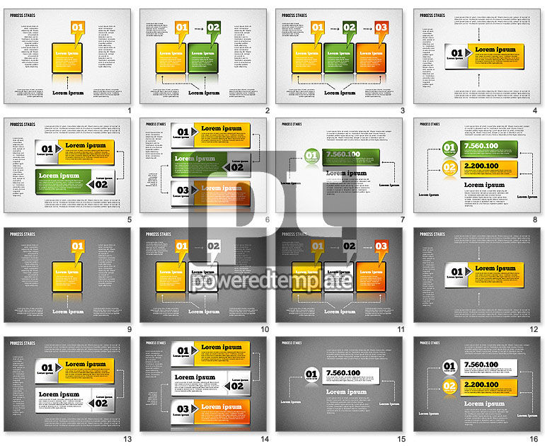 Cuadro de herramientas de etapas del proceso