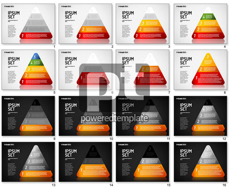 Kleurrijke 2D piramide