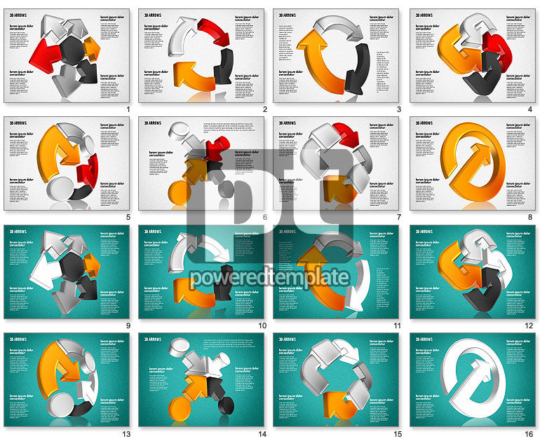  Três formas de setas dimensionais