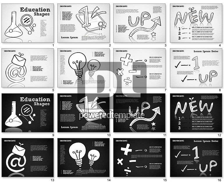 Hand Drawn Style Education Shapes