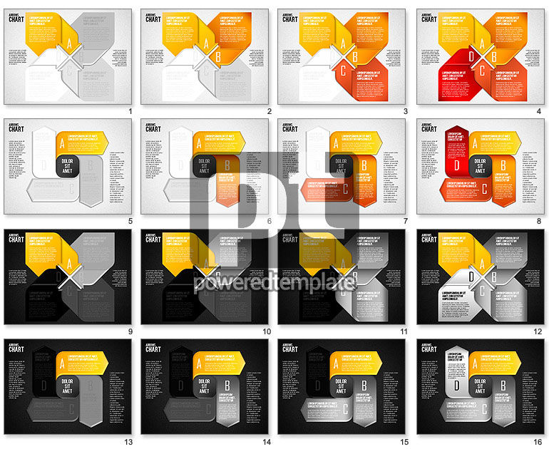 Formes de process de style Pinwheel