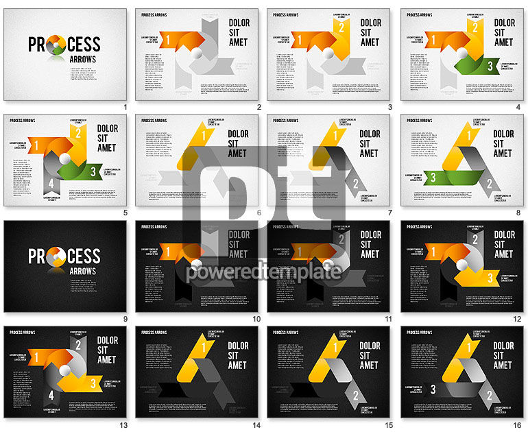 Banner Ribbon Style Process Arrows