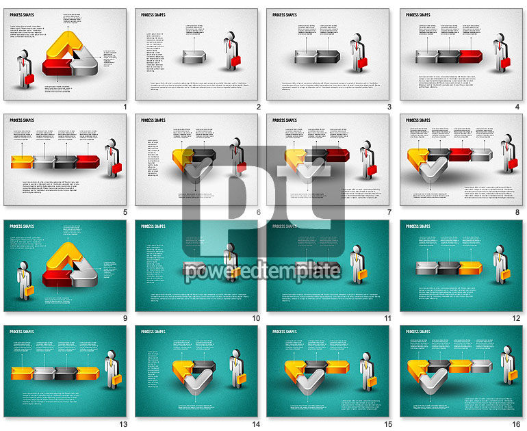 Processus 3d avec stickman