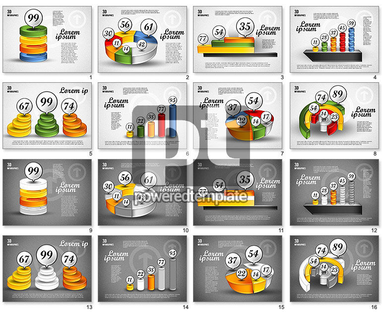 Gráficos 3d coloridos