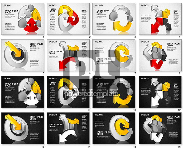 Formes de direction 3d