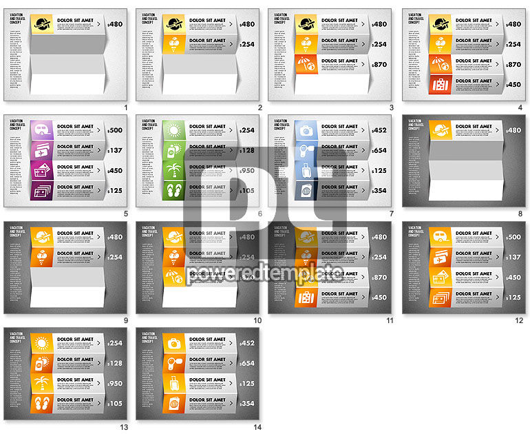 Diagrama de folletos de vacaciones y viajes