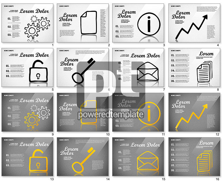 Sketch Style Information Shapes