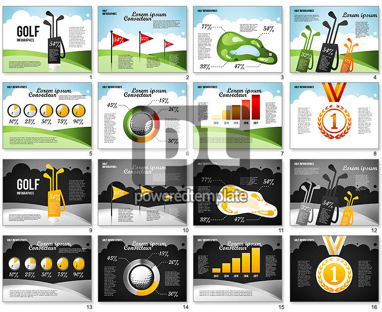 Golf-Infografiken