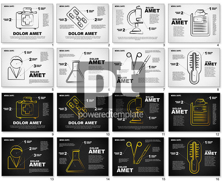 Medical Sketch Style Shapes