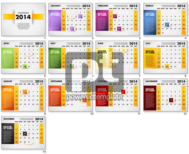 2014 Calendar for PowerPoint