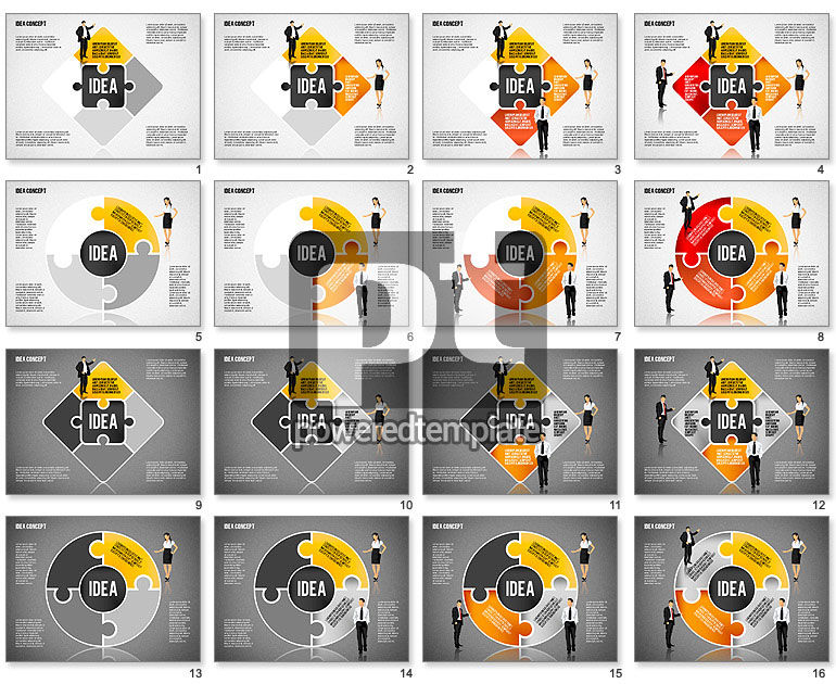 Idea puzzel concept met mensen