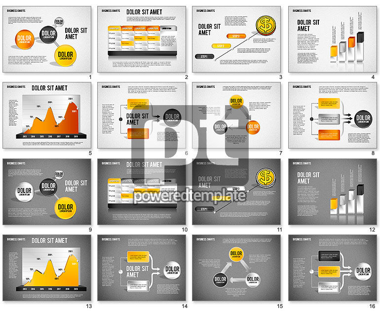 download template flowchart ppt Presentations,  PoweredTemplate.com  01806 PowerPoint Now Download for