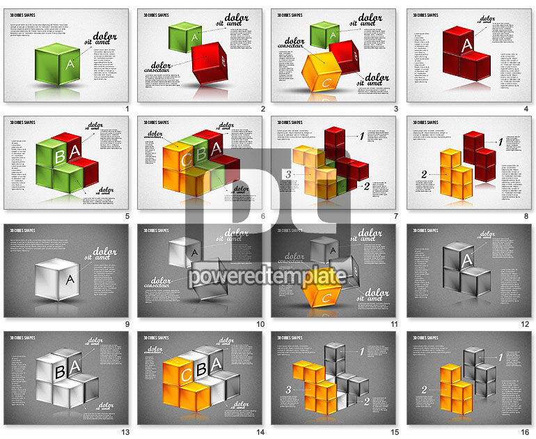 Formas de cubos 3D