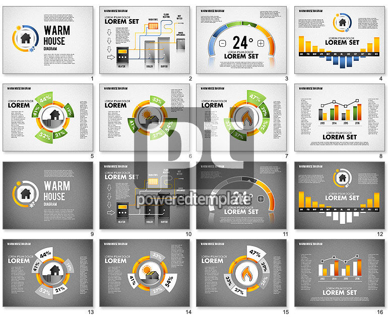 Warmes Home-Technologie-Diagramm