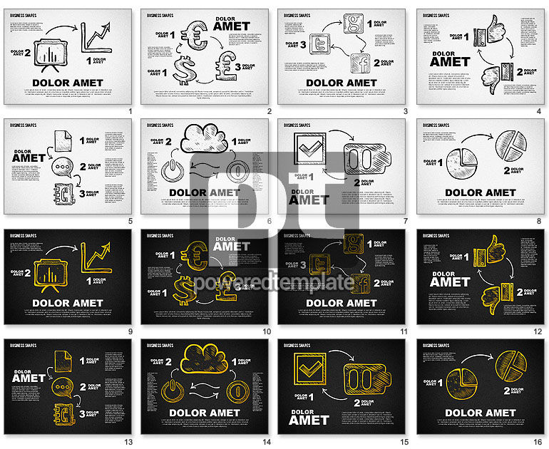 Sketch Style Process Shapes