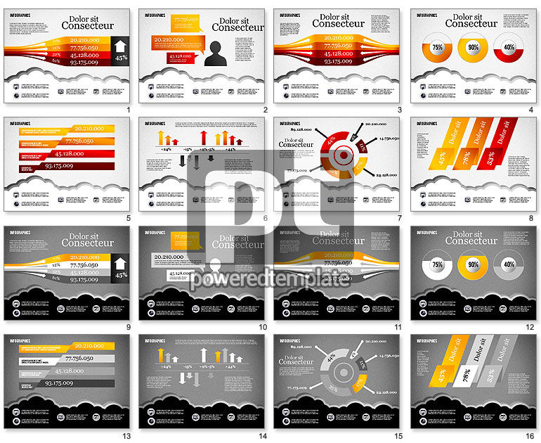 Infographics 다이어그램 세트