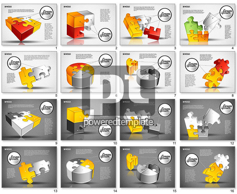 3d puzzel set