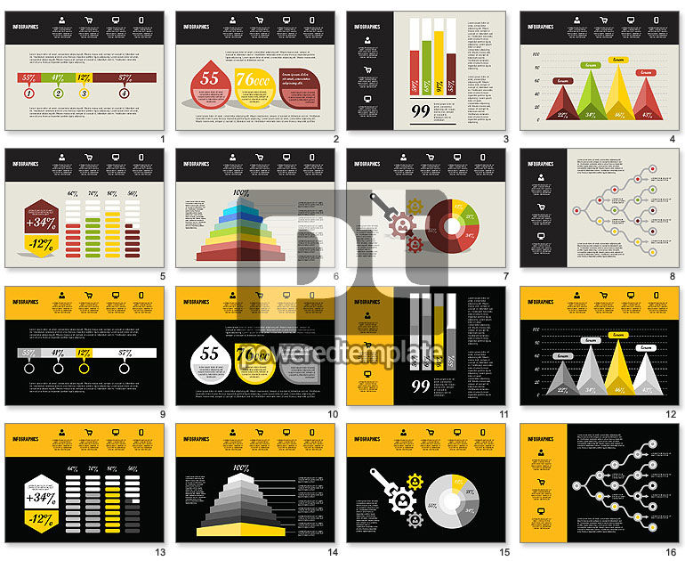 Platte ontwerp infographics