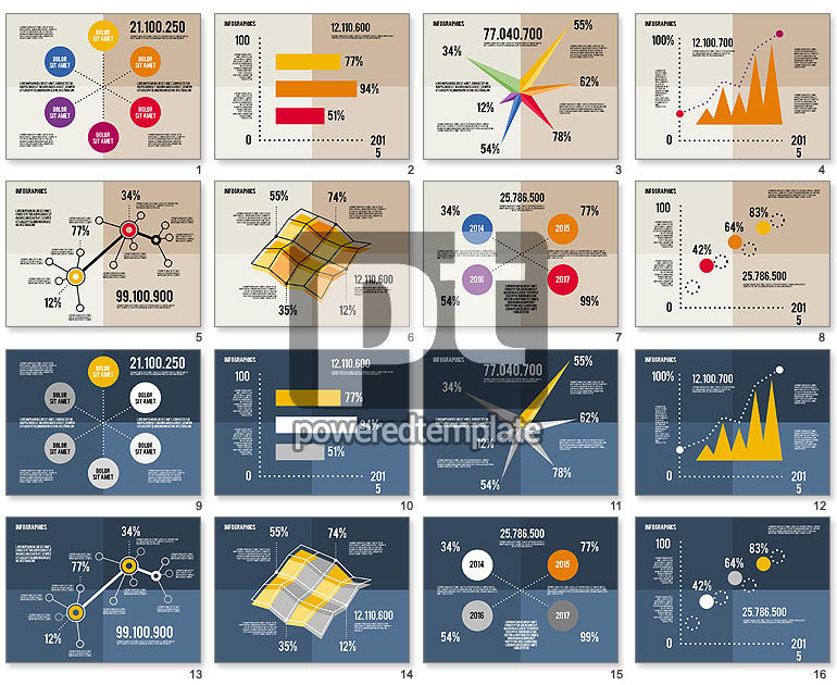 Diagrams Toolbox in Flat Design