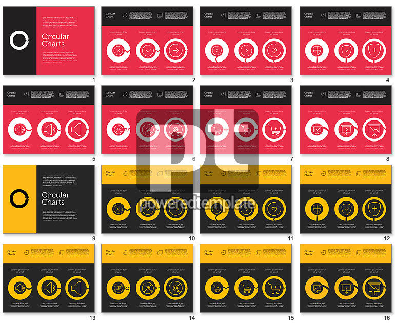 Presentation Toolbox with Circles and Icons