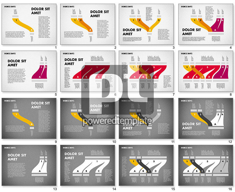 Spaghetti-Diagramm in flachem Design