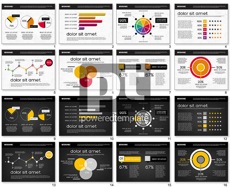 Kit de herramientas de diagramas en diseño plano