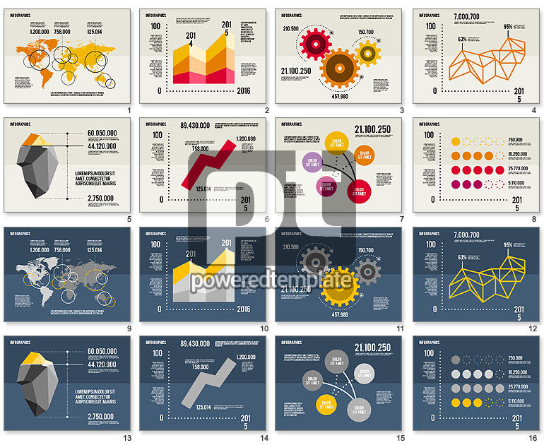 Infographics Toolbox in Flat Design